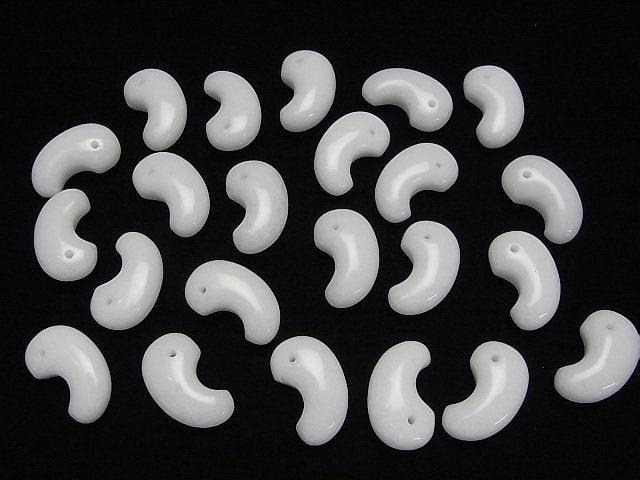 [Video] White Jade Comma Shaped Bead [15 x 10] [20 x 12] [30 x 20] 1 pc $2.79
