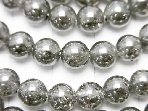 1strand $7.79! Cracked Silver Flash Crystal Round 6mm NO.2 1strand beads (aprx.15inch / 38cm)