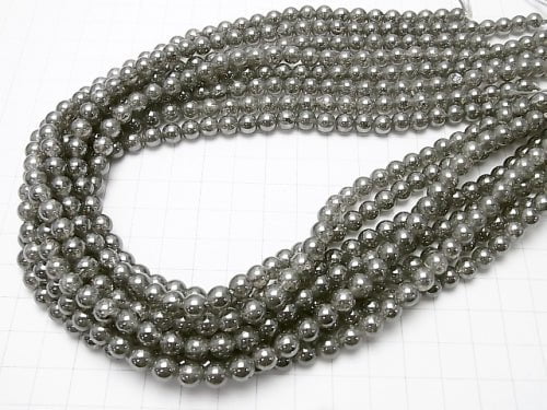 1strand $7.79! Cracked Silver Flash Crystal Round 6mm NO.2 1strand beads (aprx.15inch / 38cm)