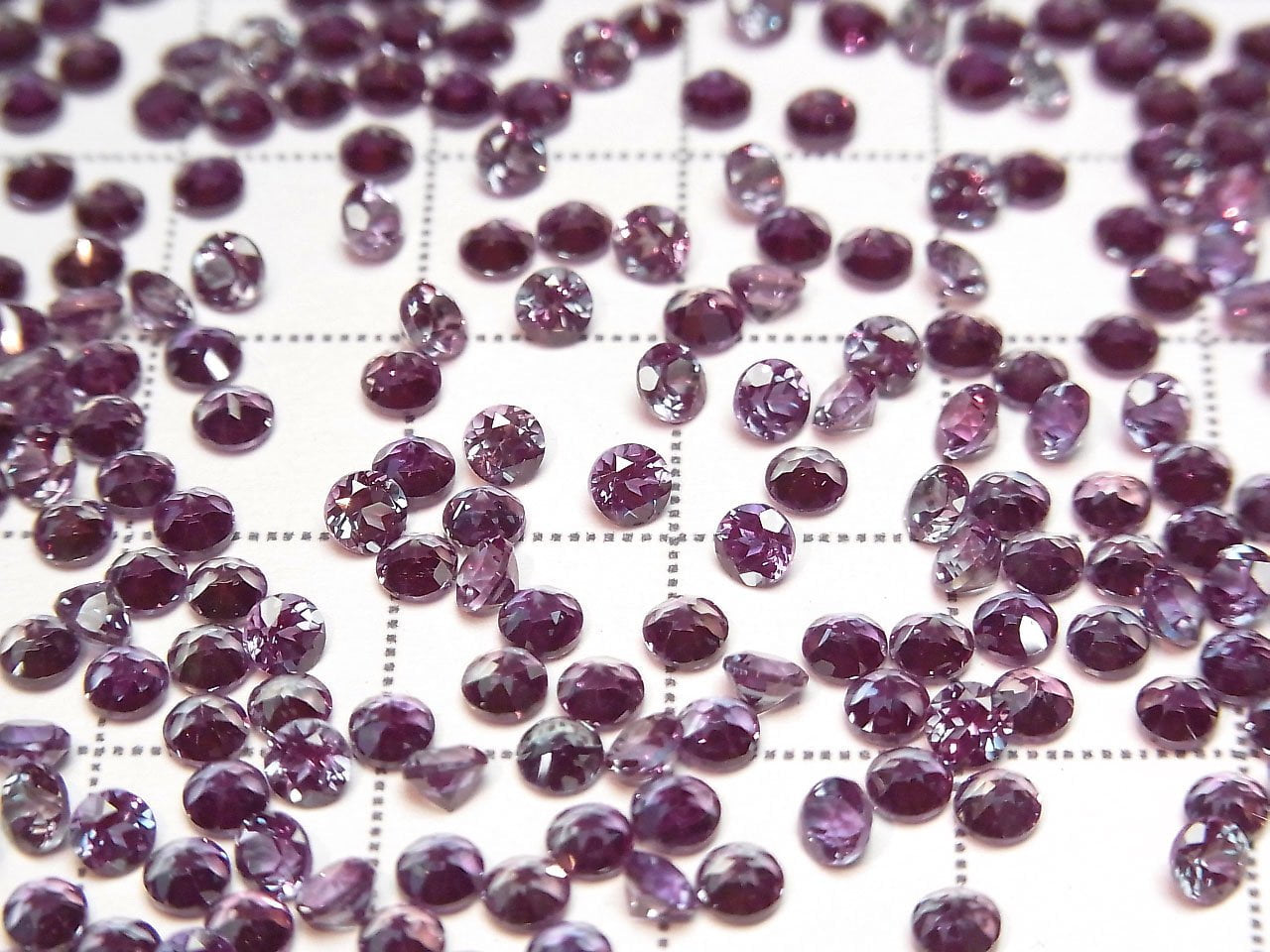 合成亞歷山大石 AAA 裸石 圓形刻面 3x3mm 1顆
