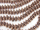 Copper  Rondelle 7x7x5mm Oxidized Finish  half or 1strand beads (aprx.7inch/18cm)