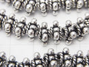 Copper Rondelle 7 x 7 x 5 mm Silver Oxidized Finish half or 1 strand beads (aprx.7 inch / 18 cm)