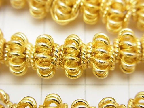 Copper  Rondelle 9x9x5.5mm 18KGP half or 1strand beads (aprx.7inch/18cm)