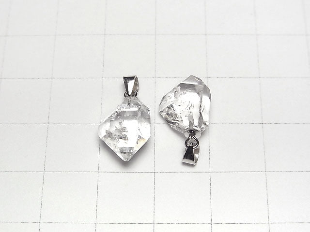 [Video] NYHerkimer Diamond AAA Rough Rock Nugget  Pendant  Silver925  1pc