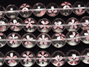 [Video] Pink cherry blossom carved! Crystal AAA Round 8mm,10mm,12mm,14mm 1/4 or 1strand beads (aprx.15inch/36cm)