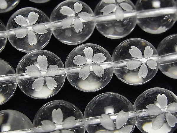 Carving, Crystal Quartz, Round Gemstone Beads