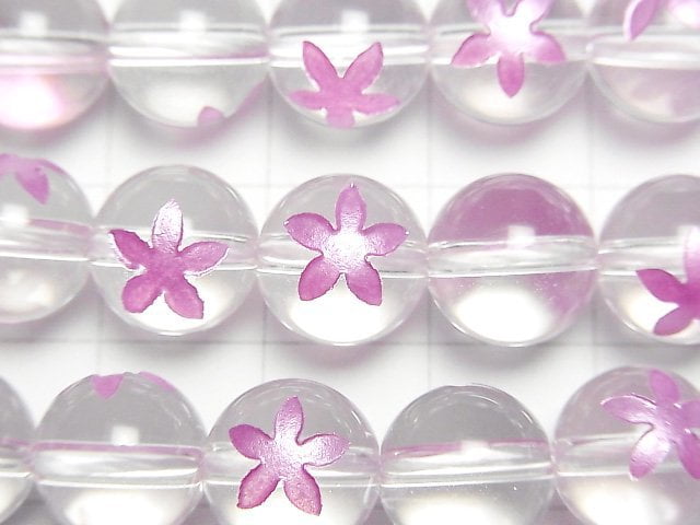 [Video] Flower Carved! Crystal AAA Round 8mm,10mm [Lavender] 1/4 or 1strand beads (aprx.15inch/38cm)