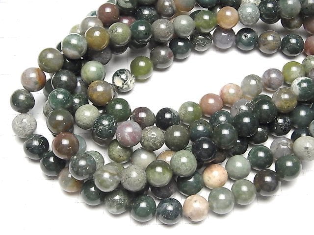 [Video] Indian Agate Round 10mm 1strand beads (aprx.15inch/36cm)