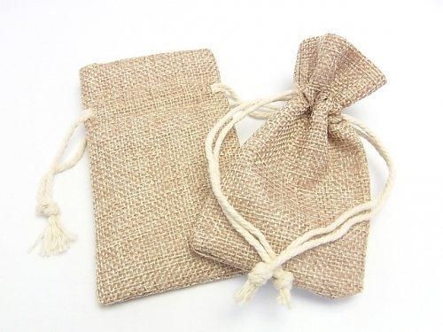 Drawstring pouch (hemp) [S size] 5pcs