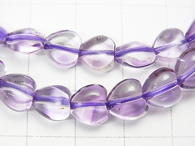[Video] High Quality Amethyst AAA Heart Shape 8x8x5mm 1strand (Bracelet)