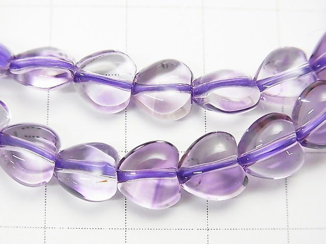 [Video]High Quality Amethyst AAA Heart Shape 8x8x5mm 1strand (Bracelet)