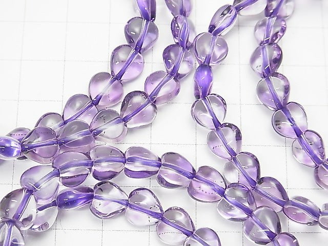 [Video]High Quality Amethyst AAA Heart Shape 8x8x5mm 1strand (Bracelet)