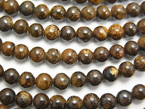 Bronzite, Round Gemstone Beads