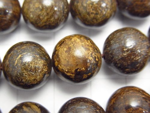 Bronzite AAA Round 12mm half or 1strand beads (aprx.15inch/37cm)