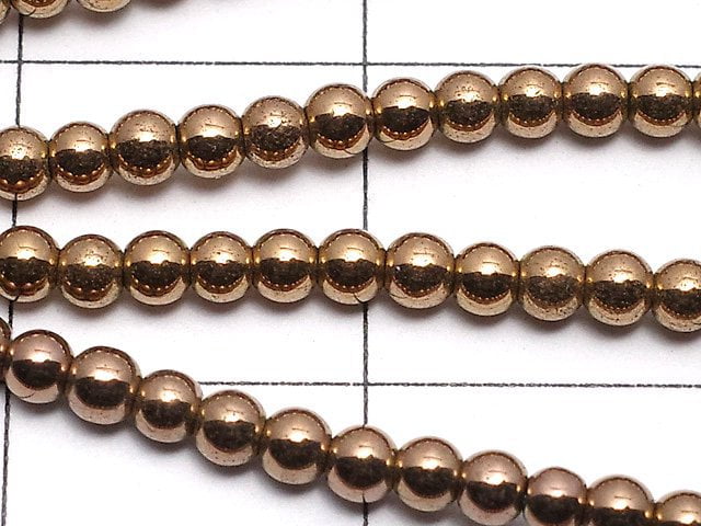 Hematite Round 2mm Bronze Color Coating 1strand beads (aprx.15inch / 38cm)