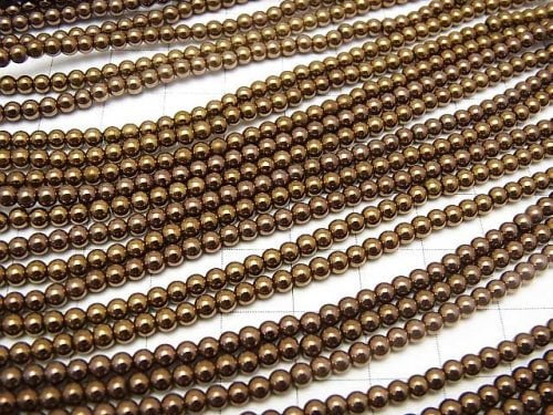 1strand $3.79! Hematite Round 3mm Bronze Color Coating 1strand beads (aprx.15inch / 38cm)