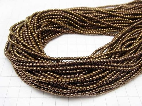 1strand $3.79! Hematite Round 3mm Bronze Color Coating 1strand beads (aprx.15inch / 38cm)