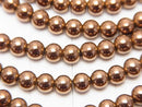 1strand $3.79! Hematite Round 4mm bronze color coating 1strand beads (aprx.15inch / 36cm)