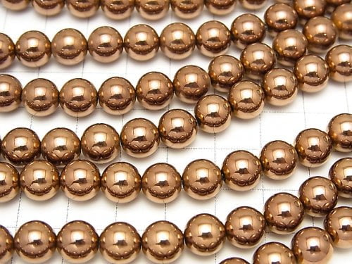 1strand $4.79! Hematite Round 8mm Bronze color coating 1strand beads (aprx.15inch / 38cm)