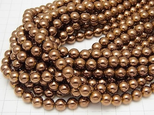 1strand $4.79! Hematite Round 8mm Bronze color coating 1strand beads (aprx.15inch / 38cm)