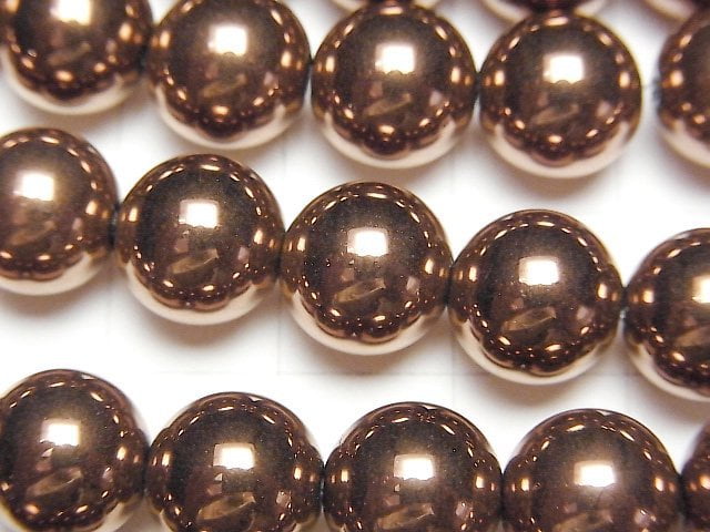 Hematite Round 10mm bronze color coating 1strand beads (aprx.15inch/38cm)