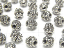 Bali Silver Rondelle 7 x 7 x 7 mm Oxidized Finish 1 pc $3.79!