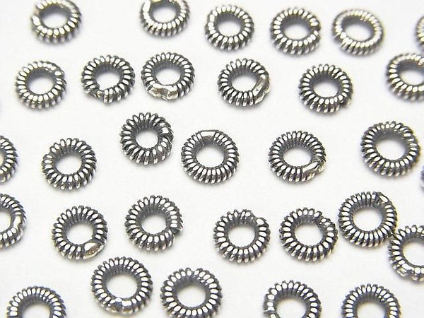 Bali Silver Rondelle 5x5x1.5mm Oxidized Finish 5pcs