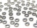 Bali Silver Rondelle 5x5x1.5mm Oxidized Finish 5pcs