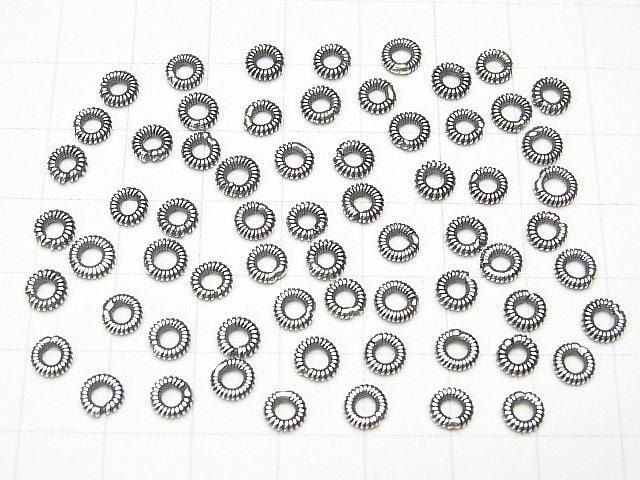 Bali Silver Rondelle 5x5x1.5mm Oxidized Finish 5pcs