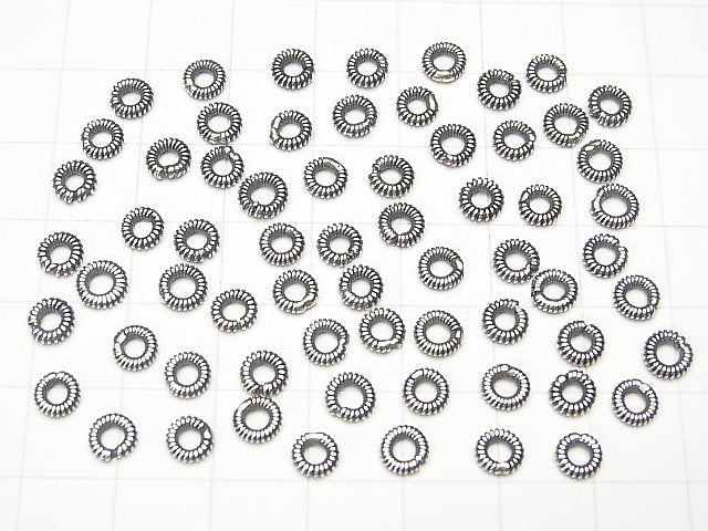 Bali Silver Roundel 5x5x1.5mm Oxidized Finish 5pcs