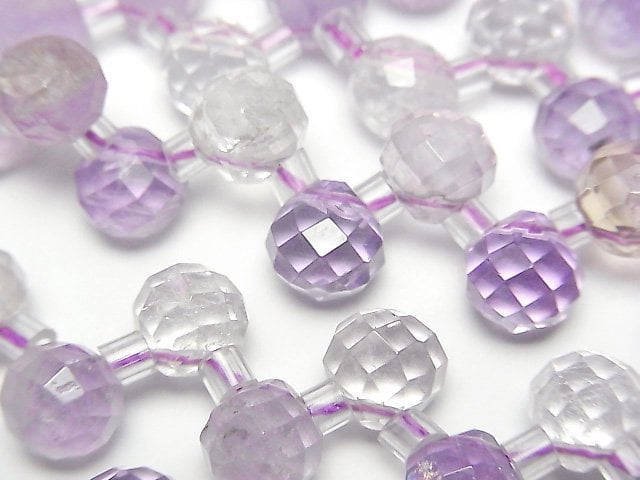 Amethyst, Faceted Briolette Gemstone Beads