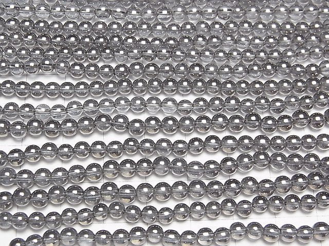 Silver Flash Crystal Round 4mm 1strand beads (aprx.15inch / 38cm)