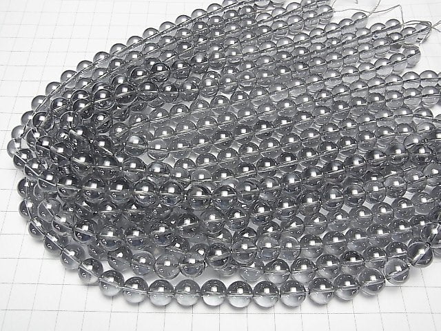 Silver Flash Crystal Round 10mm half or 1strand beads (aprx.15inch/37cm)