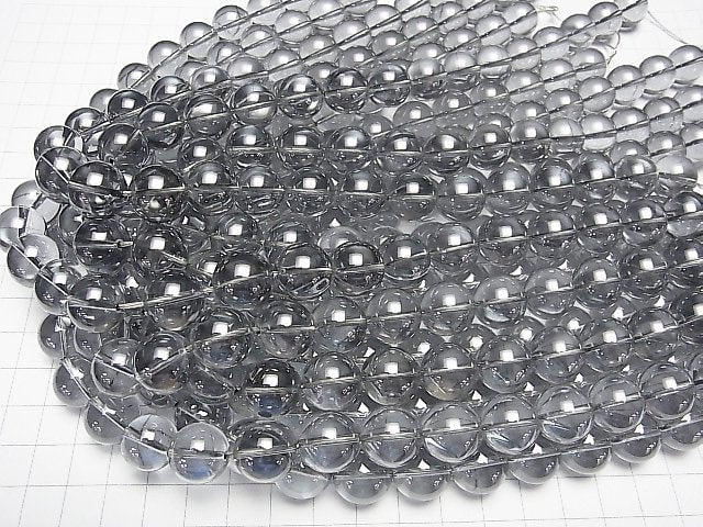 Silver Flash Crystal Round 14mm 1/4 or 1strand beads (aprx.14inch/35cm)