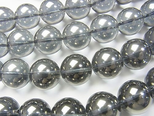 Silver flash crystal Round 18mm half or 1strand beads (aprx.15inch / 36cm)