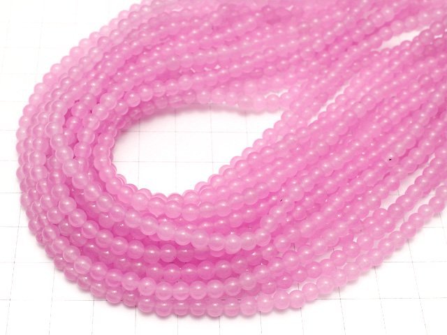 1strand $2.79! Pink Jade Round 4mm NO.2 1strand beads (aprx.15inch / 38cm)