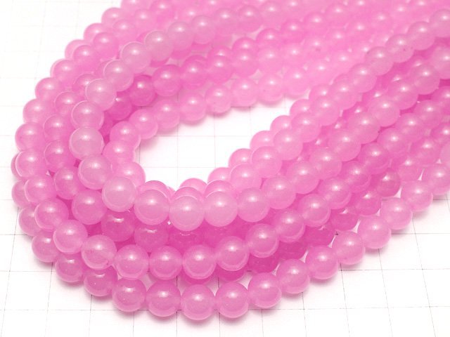 Pink Jade Round 8mm NO.2 1strand beads (aprx.15inch/37cm)