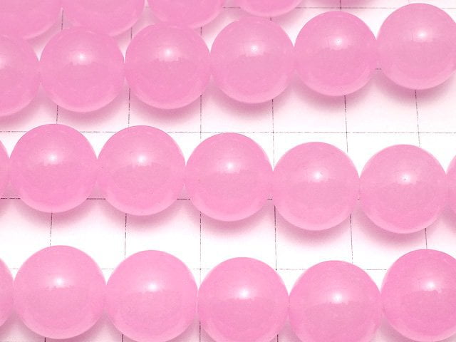 1strand $6.79! Pink Jade Round 12mm NO.2 1strand beads (aprx.15inch / 36cm)