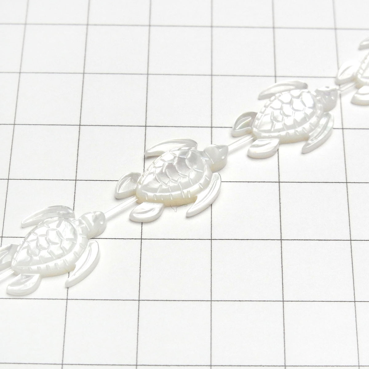 高品質白色貝殼 AAA 烏龜形 18x13mm 2入