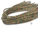 Unakite Faceted Button Rondelle 4 x 4 x 3 half or 1 strand beads (aprx.15 inch / 38 cm)