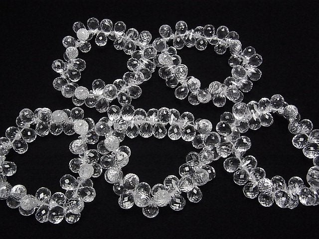 [Video]High Quality! Crystal AAA Drop Faceted Briolette 12x8x8mm 1/4strands -Bracelet