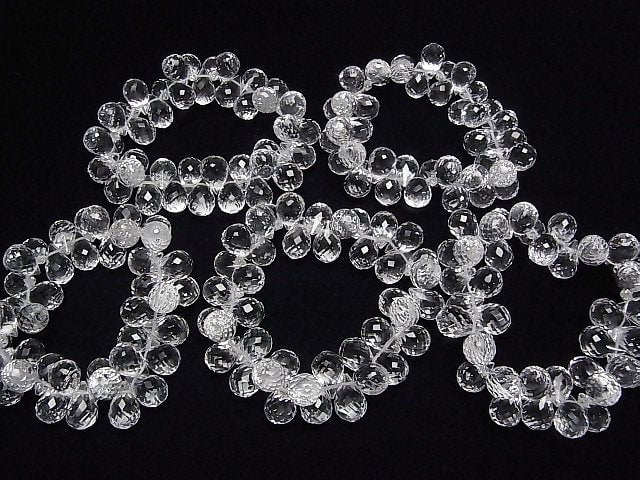 [Video] High Quality! Crystal AAA Drop Faceted Briolette 13x9x9mm 1/4strands -Bracelet