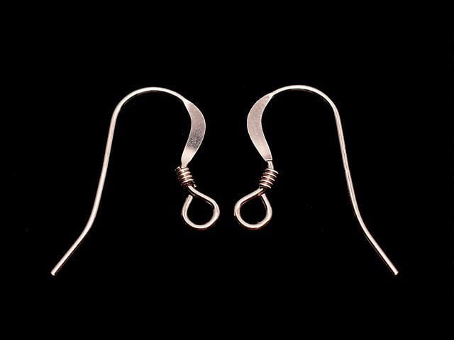 14KGF Pink Gold Filled Spring Earwire 14mm