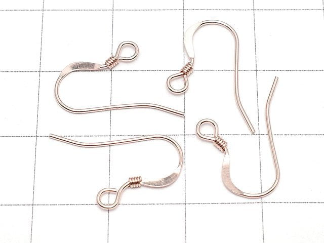 14KGF Pink Gold Filled Spring Earwire 14mm