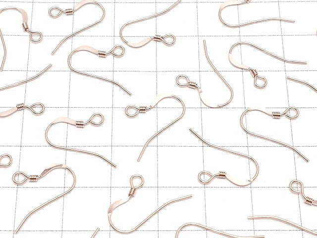 14KGF Pink Gold Filled Spring Earwire 14mm