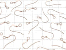 14KGF Pink Gold Filled Spring Earwire 14mm
