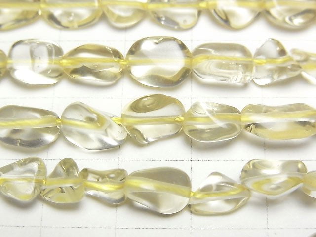 [Video] Lemon Quartz AAA- Small Size Nugget  1strand beads (aprx.15inch/37cm)
