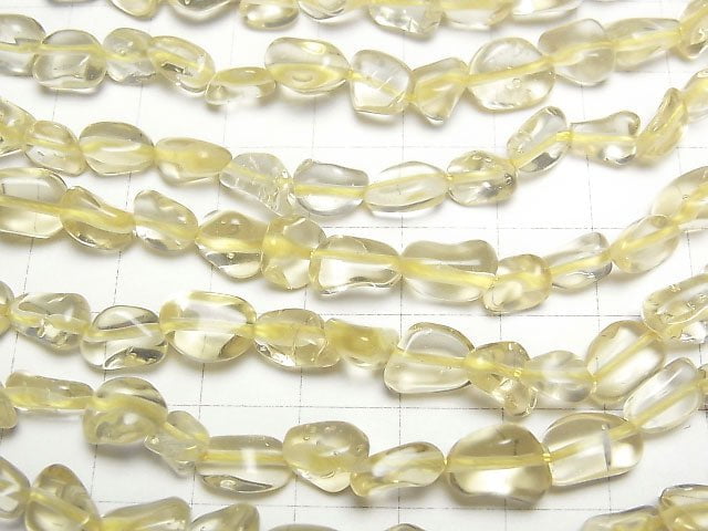[Video] Lemon Quartz AAA- Small Size Nugget  1strand beads (aprx.15inch/37cm)