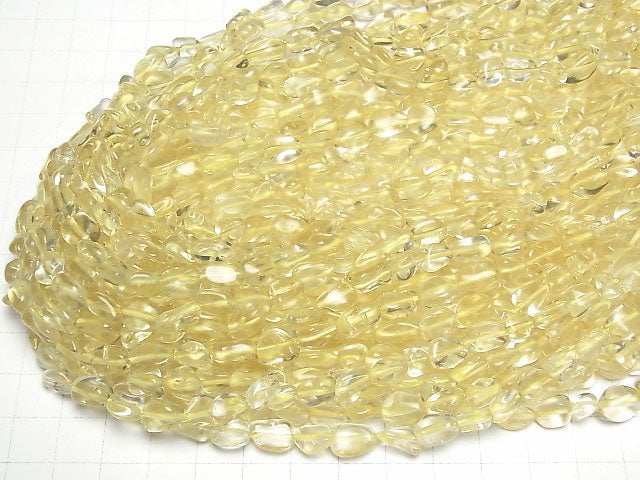 1strand $5.79! Lemon Quartz AAA- Small Size Nugget  1strand beads (aprx.15inch/37cm)