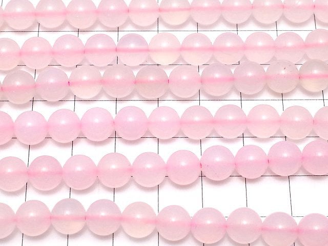 Sakura Pink Color Chalcedony Round 8mm 1strand beads (aprx.15inch / 36cm)